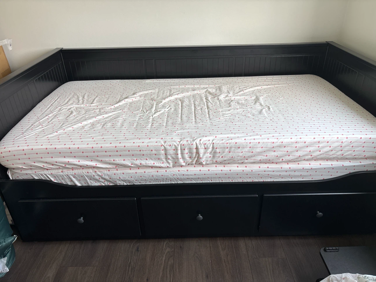 Black Daybed with 3 Storage Drawers - photo 3