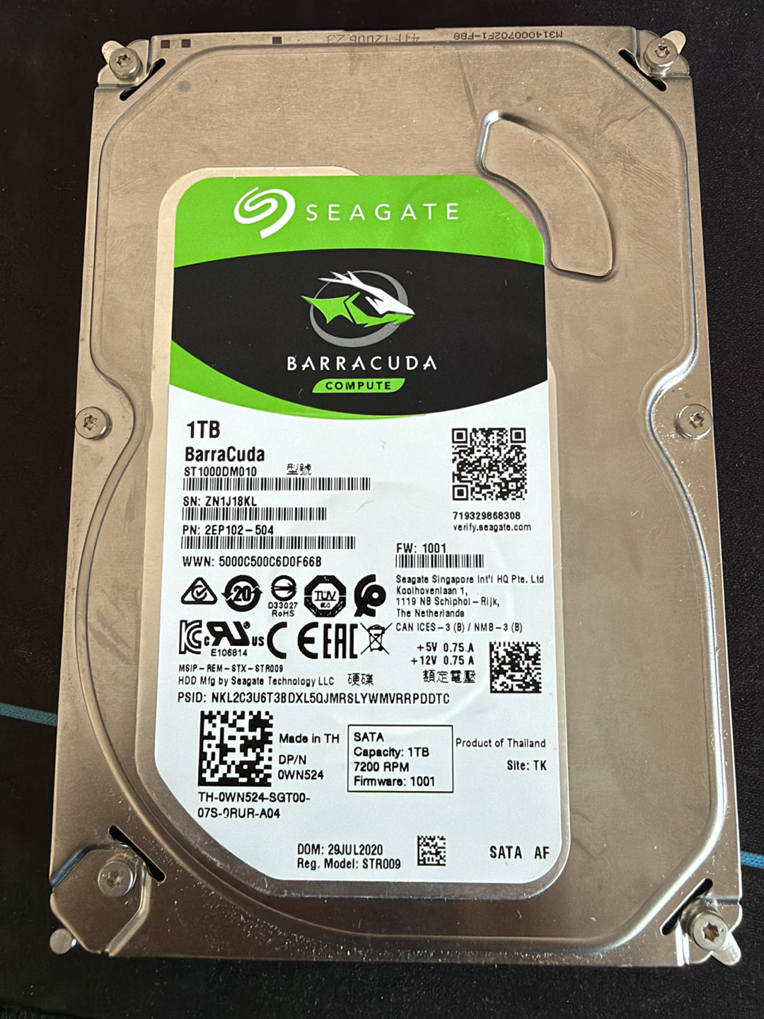 Seagate Barracuda 1TB Internal Hard Drive