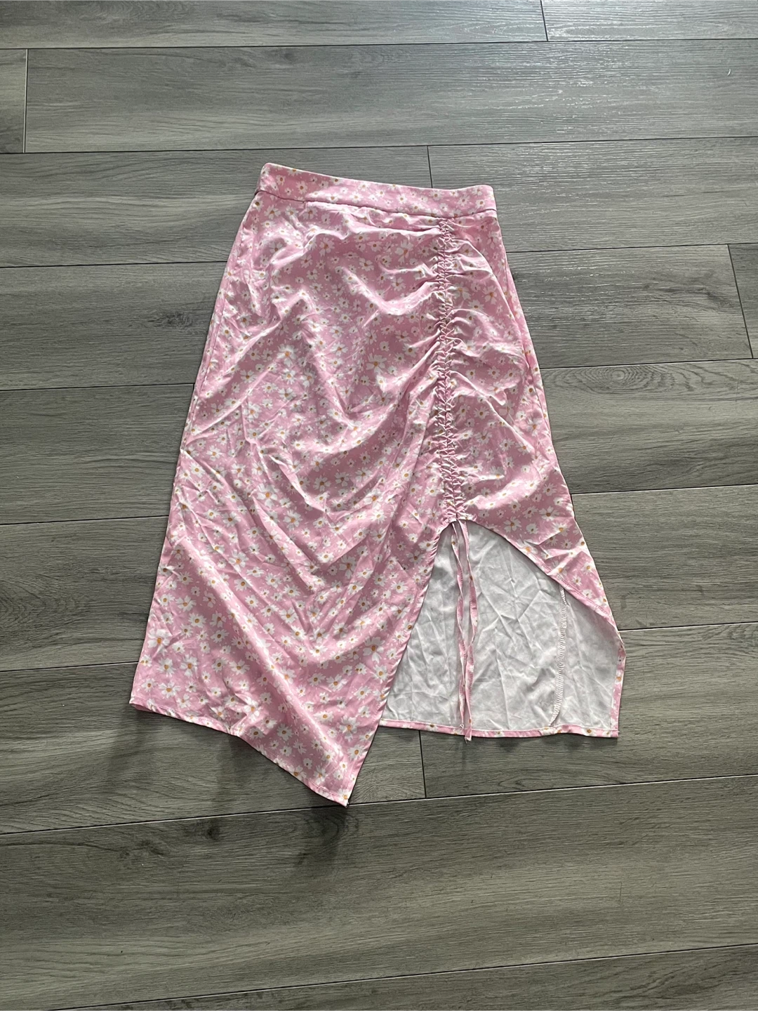 Pink Side Slit Skirt