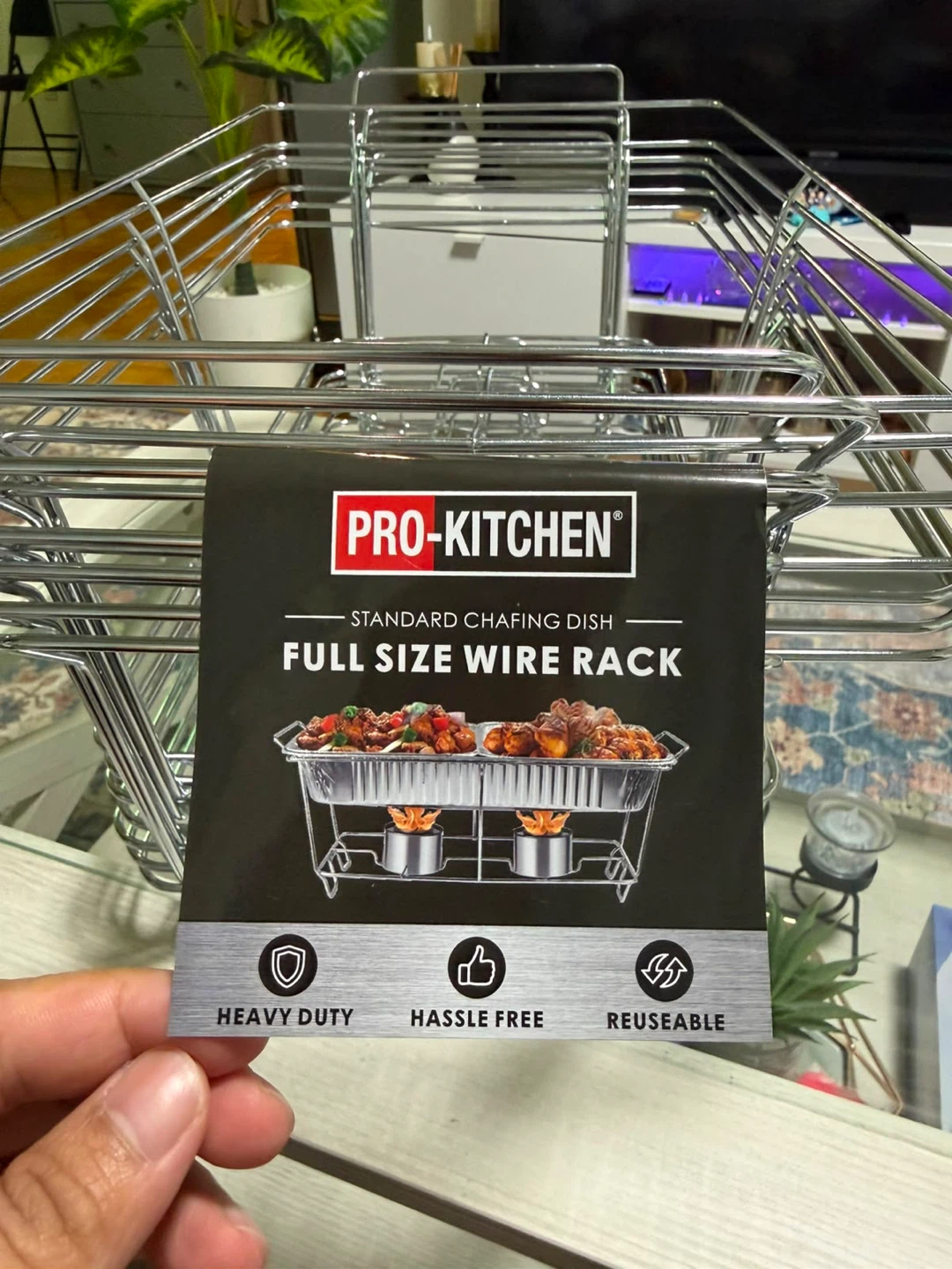PRO-KITCHEN Full Size Wire Rack with Chafing Dish & Fuel - photo 2