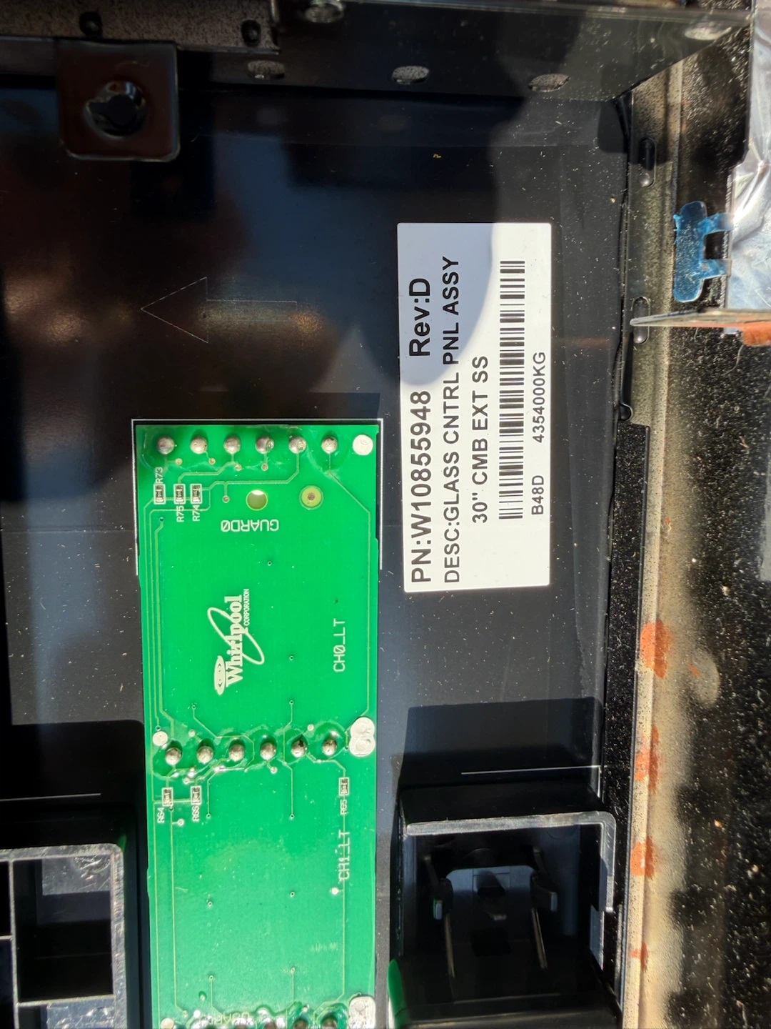 Whirlpool 30" Control Panel Assembly - photo 2