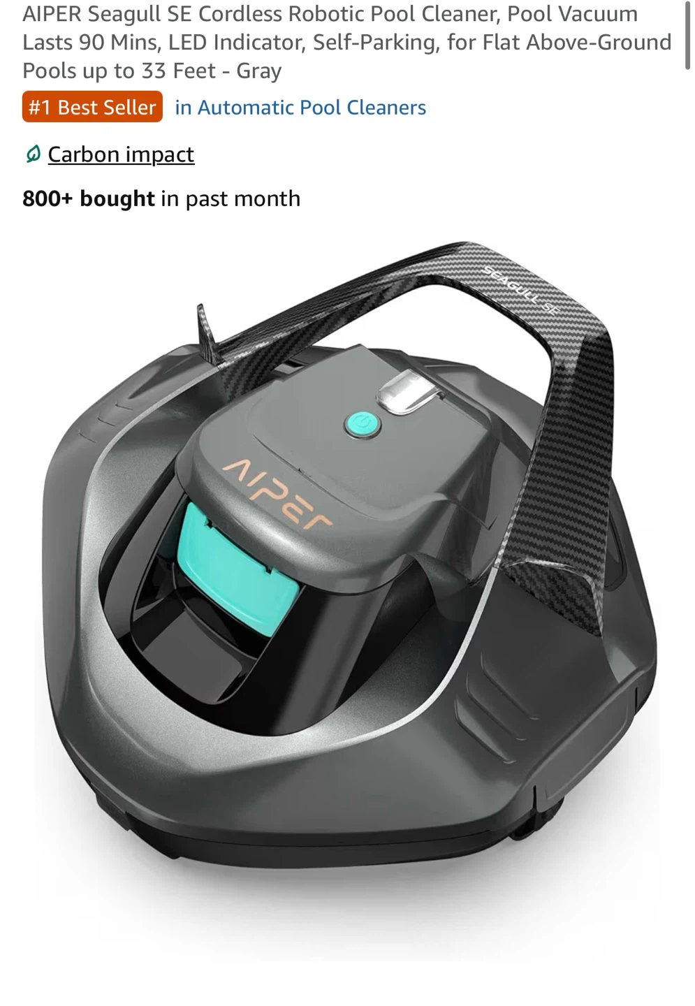 Aiper Seagull SE Cordless Robotic Pool Cleaner