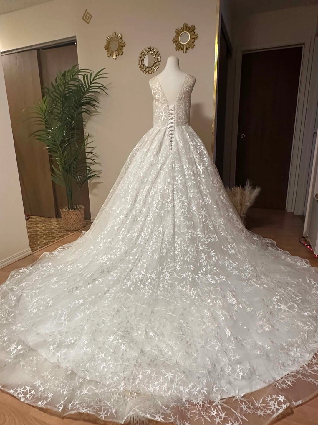 White Wedding Dress with Train