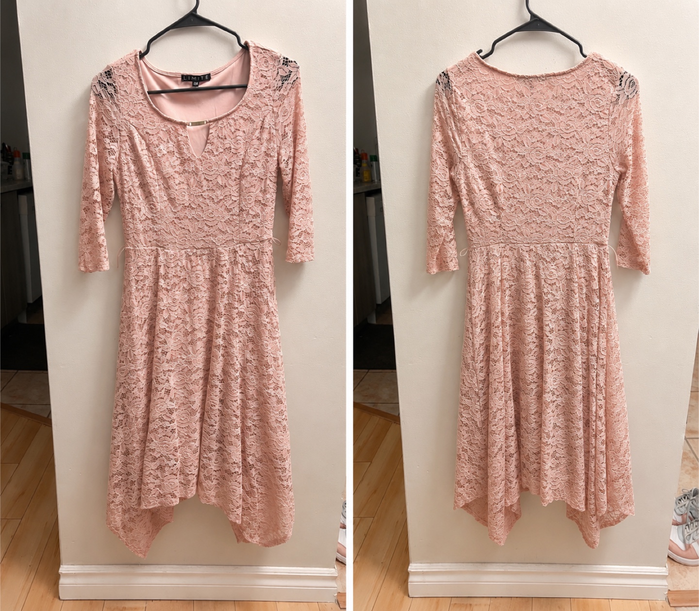 Limited Pink Lace Midi Dress