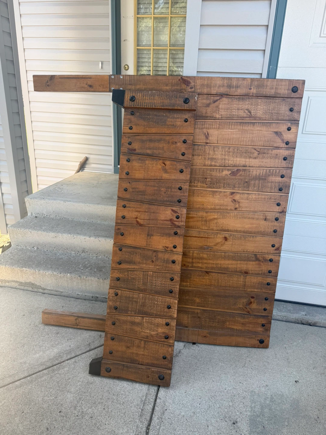 Wood style queen bed frame