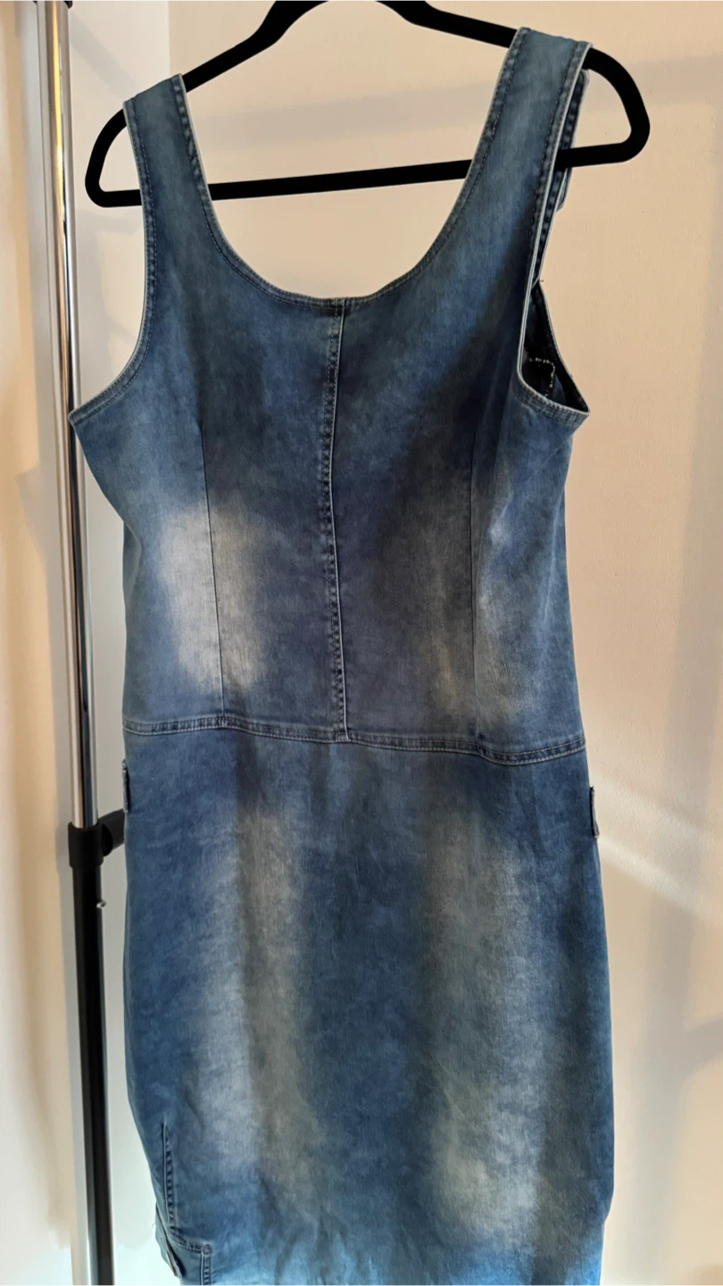 Denim Pinafore Dress - photo 2