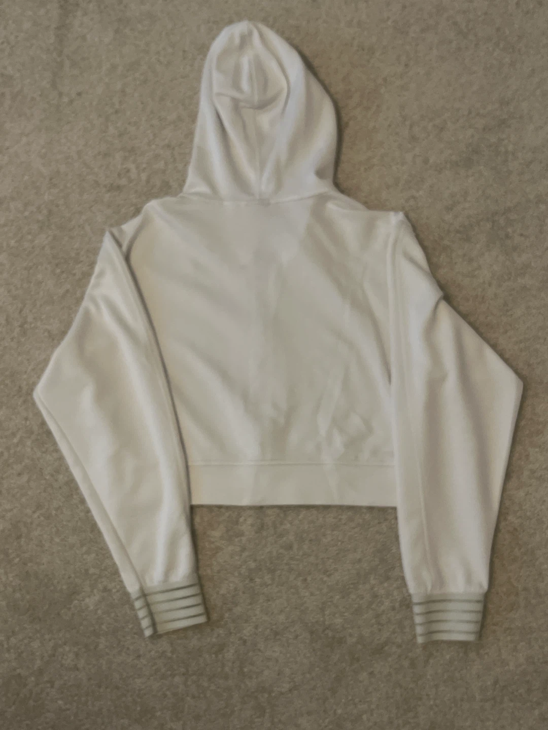 Puma White Cropped Zip-Up Hoodie XS - photo 2