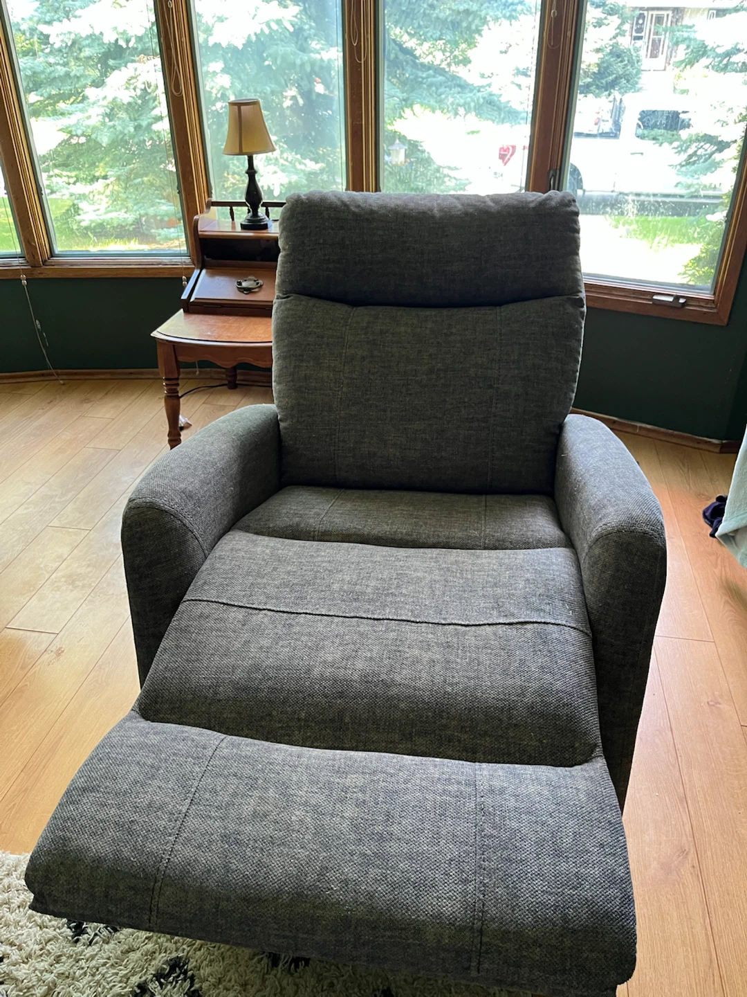 Grey Fabric Recliner Chair/ Nursery Chair - photo 2