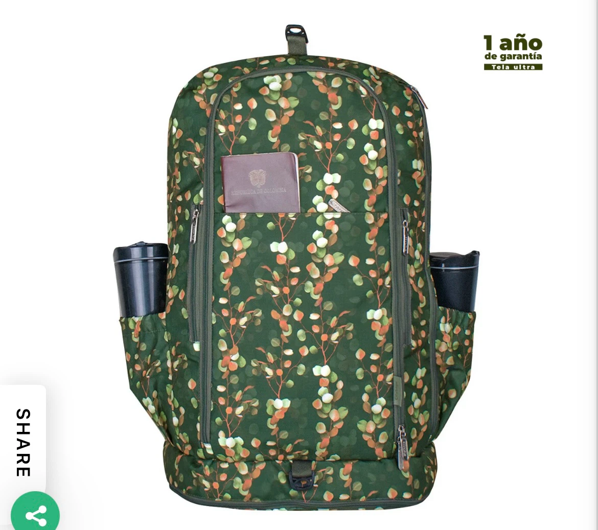 Green Floral Backpack - photo 3