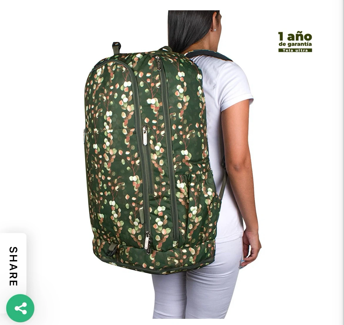 Green Floral Backpack - photo 4