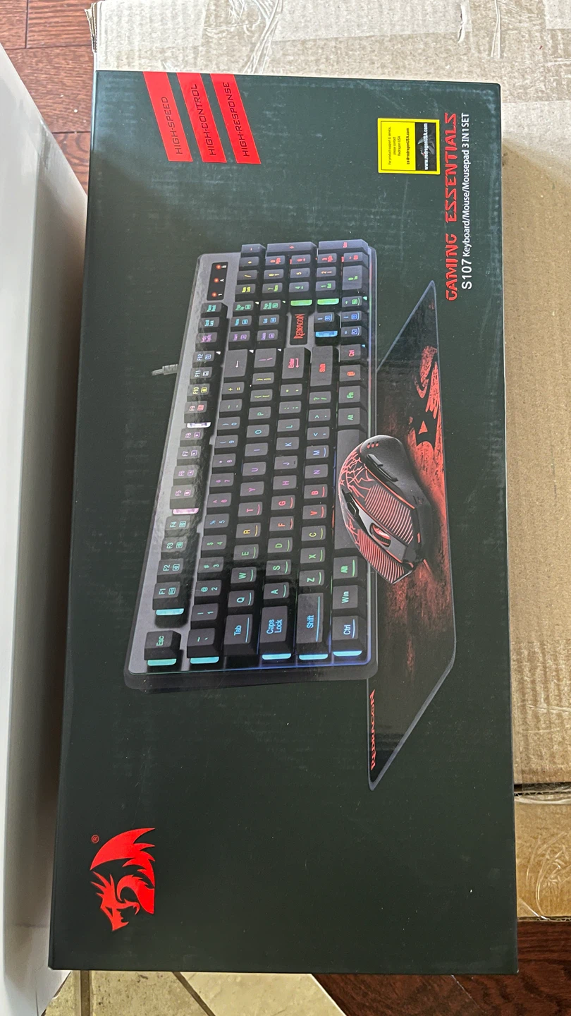 Redragon S107 Gaming Keyboard, Mouse and Mousepad 3-in-1 Set