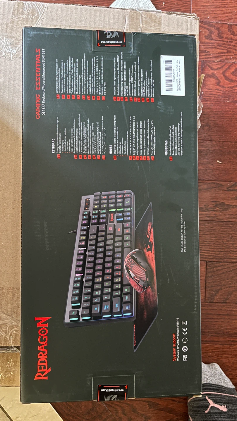 Redragon S107 Gaming Keyboard, Mouse and Mousepad 3-in-1 Set - photo 2