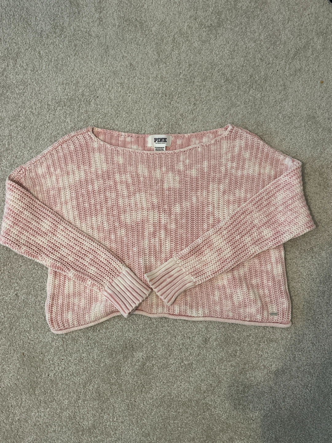 PINK Victoria's Secret Off shoulder Cropped Sweater XS