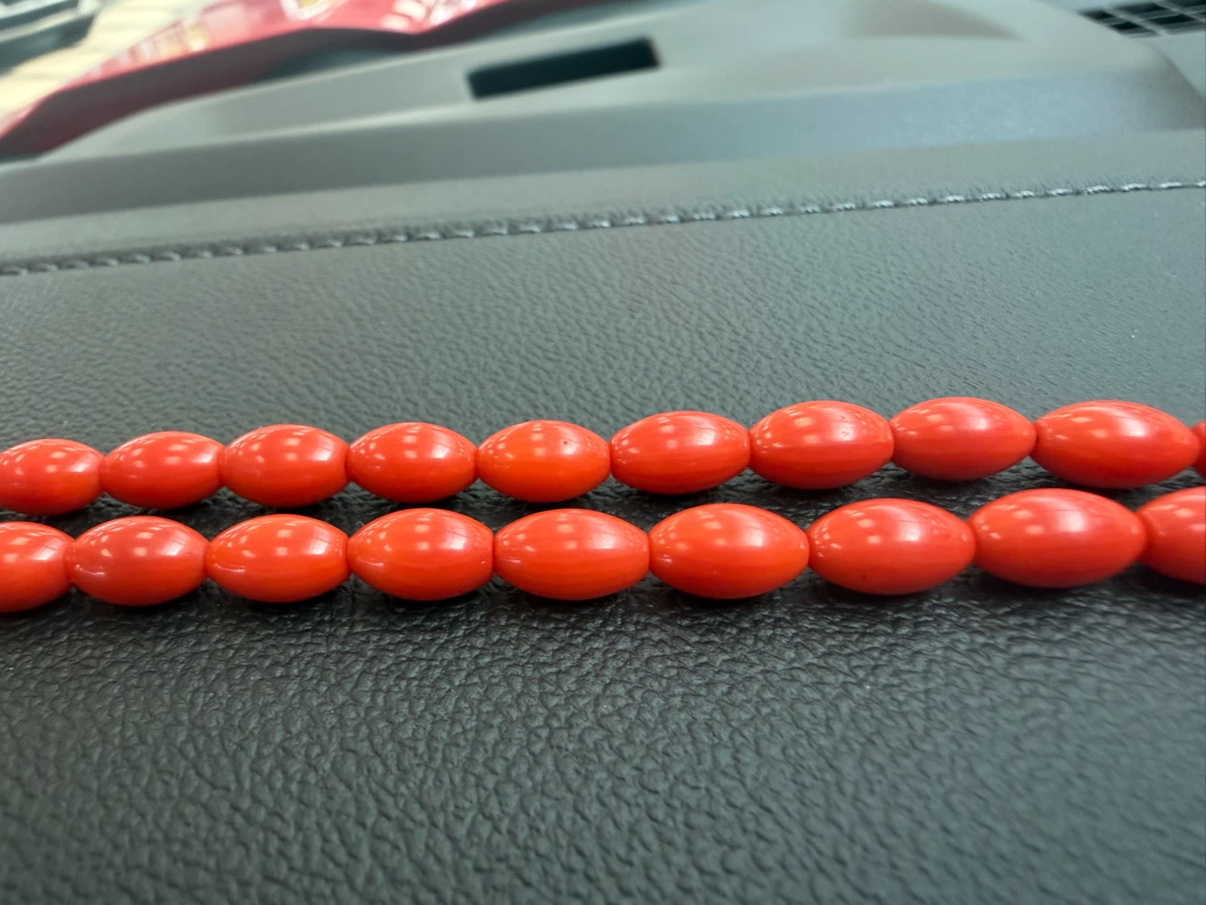 Red Prayer Beads with Silver Tassel - photo 4