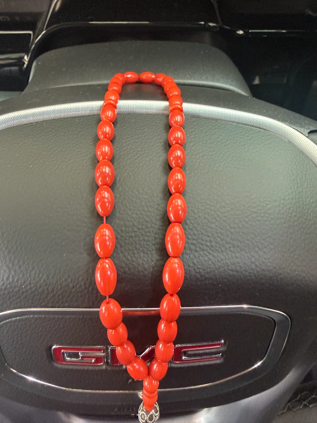Red Prayer Beads with Silver Tassel - photo 5