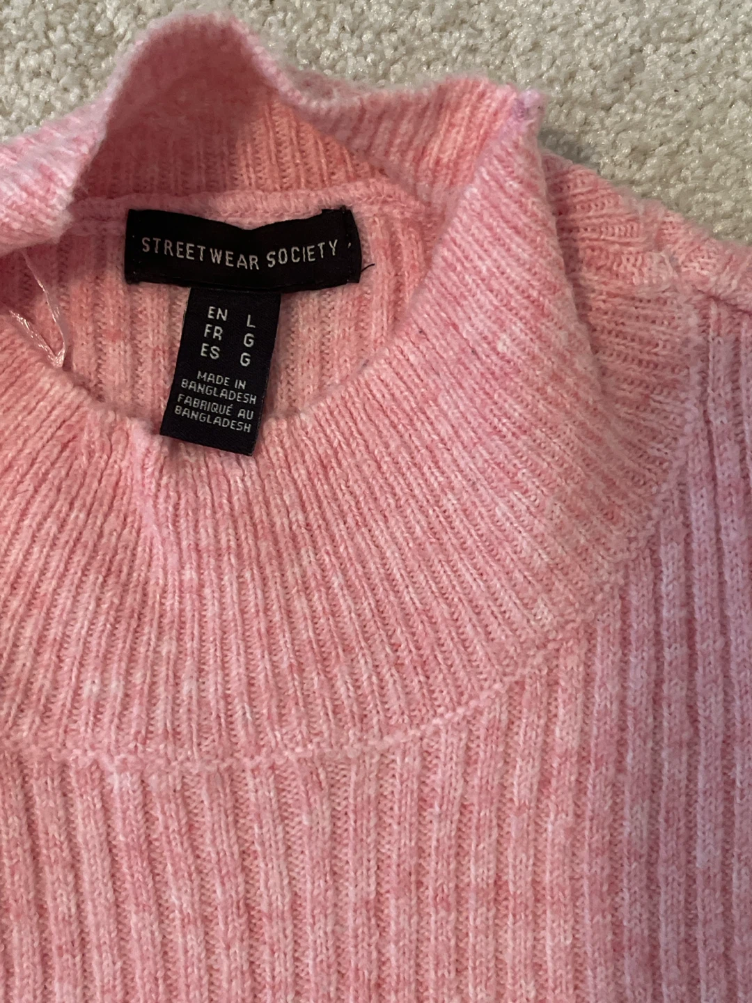 Streetwear Society Pink Cropped Sweater L/G - photo 3