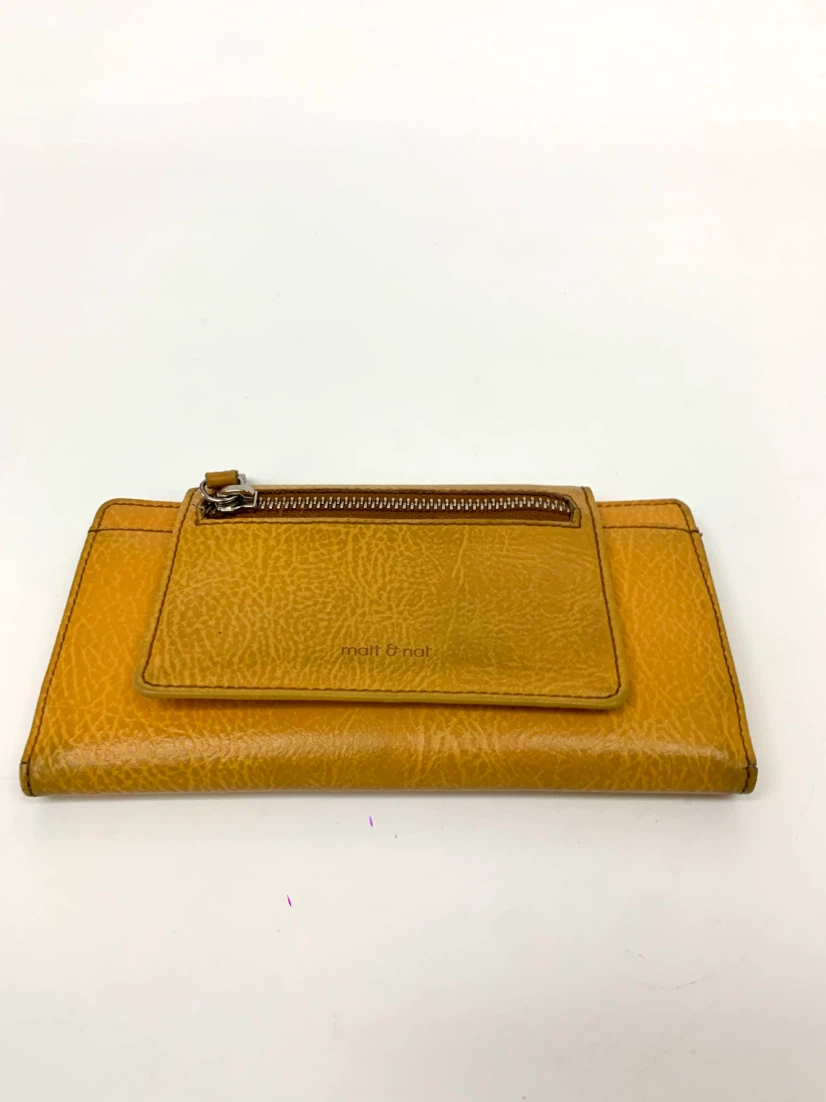 Womens Wallet Zip Coin Pocket Card Holder Purse Orange Beige - photo 2