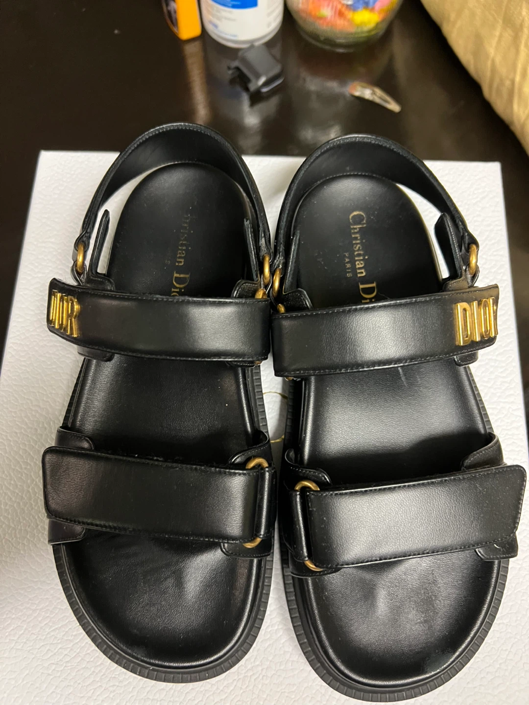 Dior Women's FC KO Black Leather Sandals - photo 2