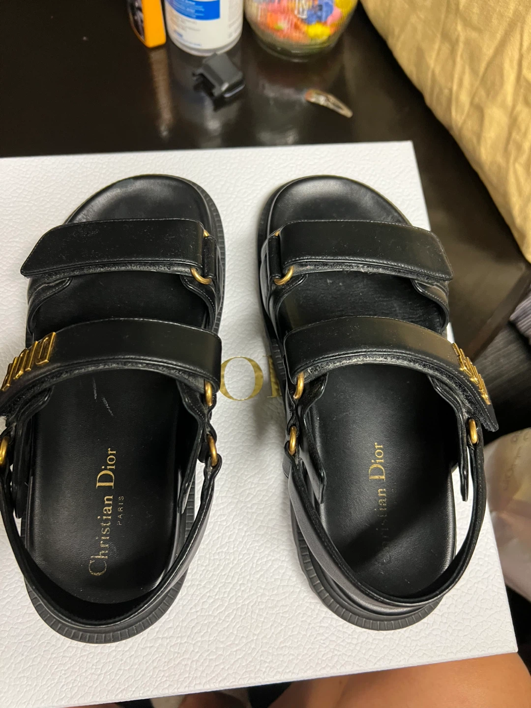 Dior Women's FC KO Black Leather Sandals - photo 3