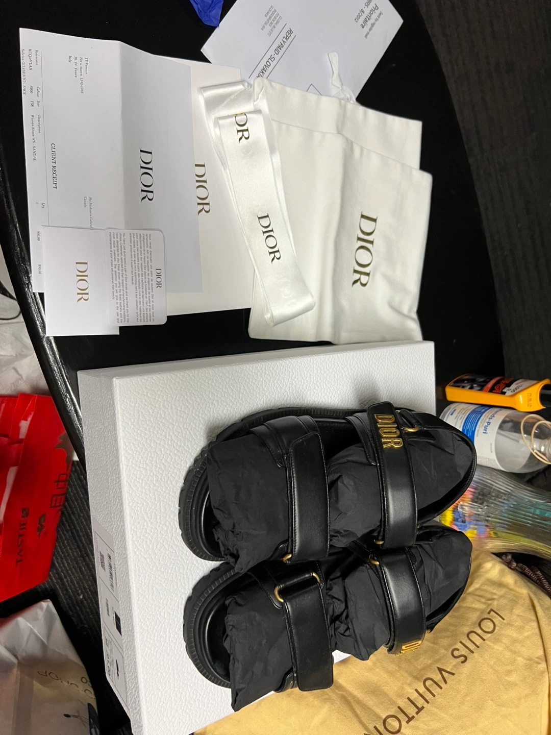 Dior Women's FC KO Black Leather Sandals - photo 4