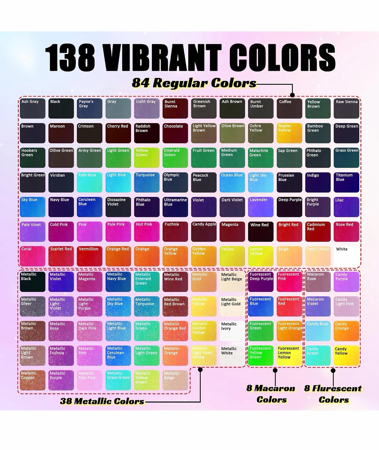 New WINSONS 138 Colors Watercolor Paint Set - photo 2