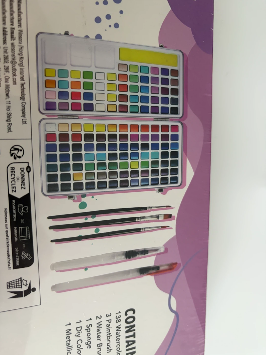 New WINSONS 138 Colors Watercolor Paint Set - photo 5