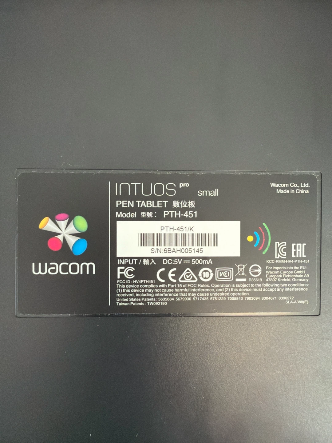 Wacom Intuos Pro Small Pen Tablet PTH-451 - photo 2