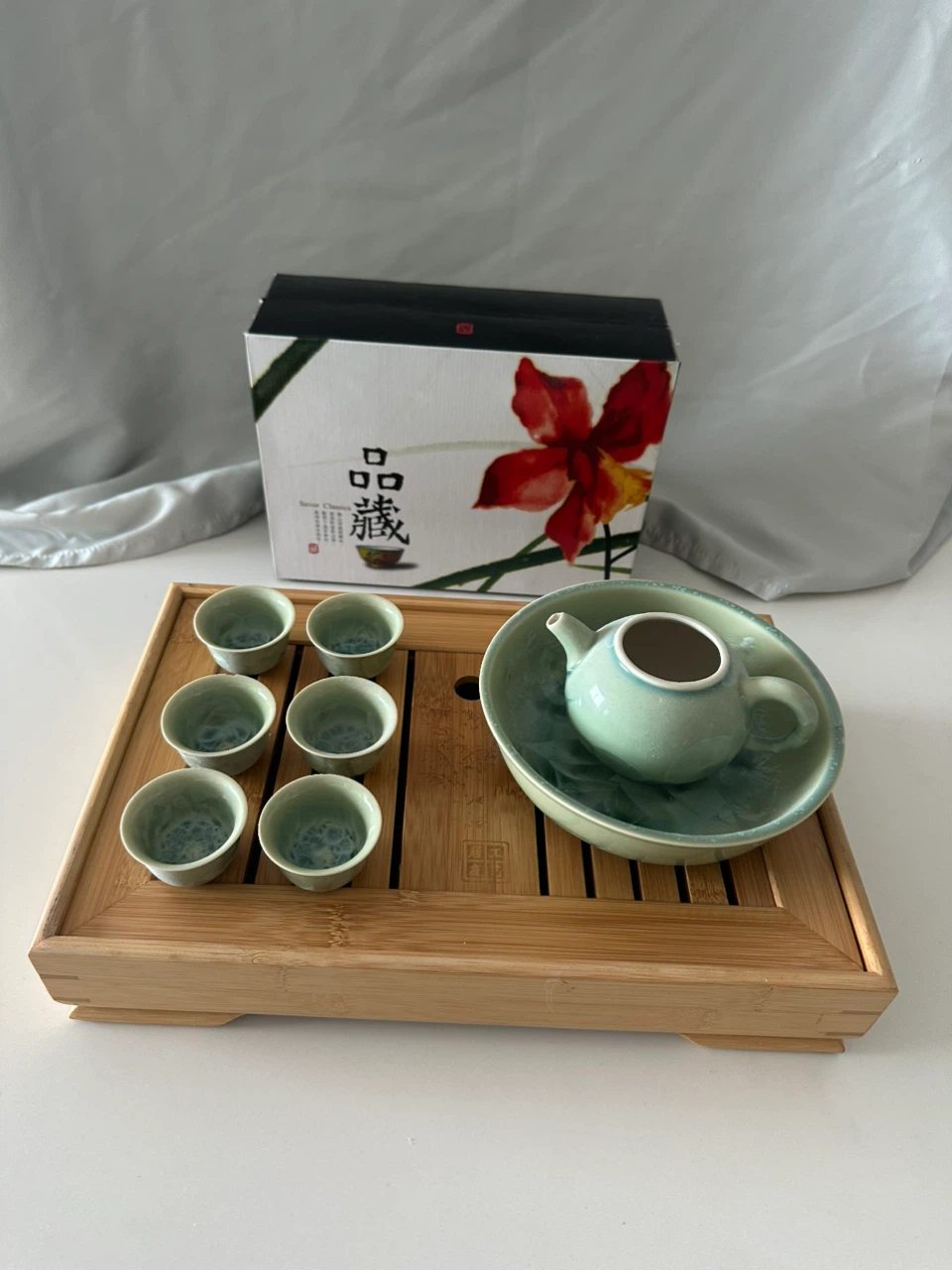 Taiwanese Tea Set with Bamboo Tray