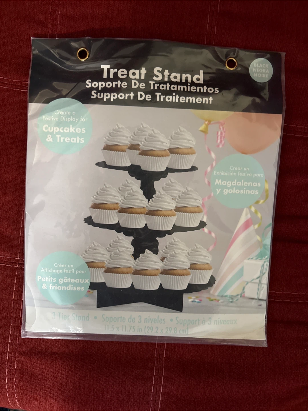 3 Tier Treat Stand Black