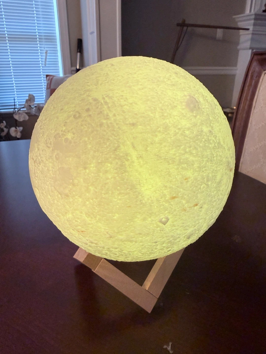 Moon Lamp with Wooden Stand