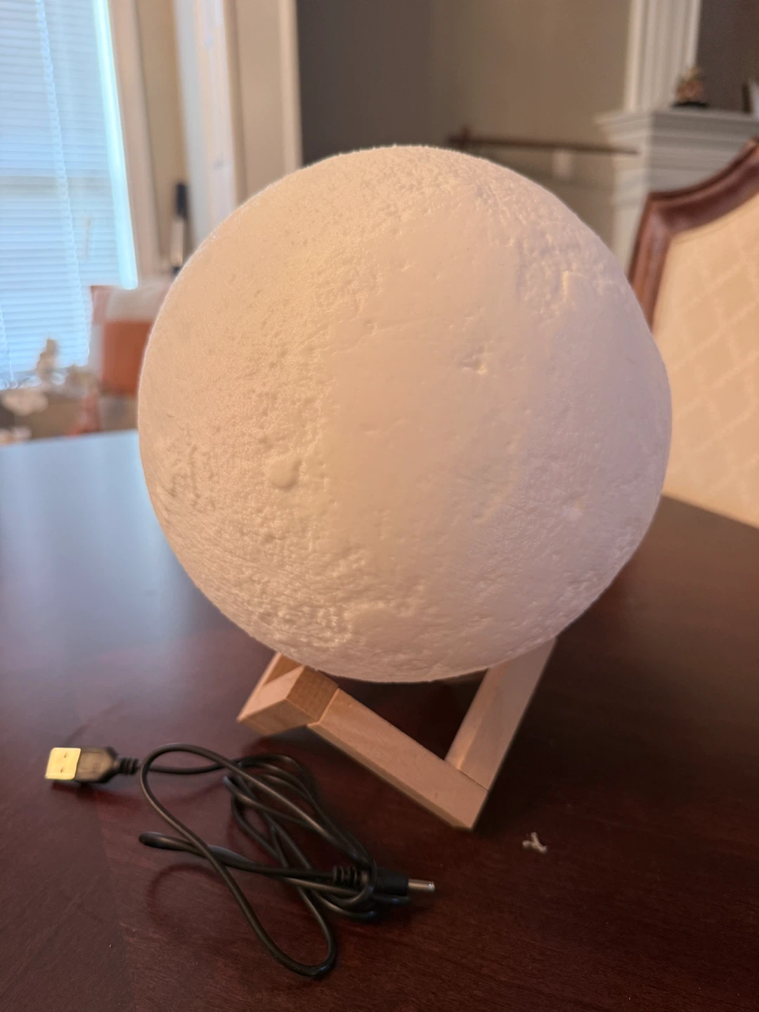 Moon Lamp with Wooden Stand - photo 2