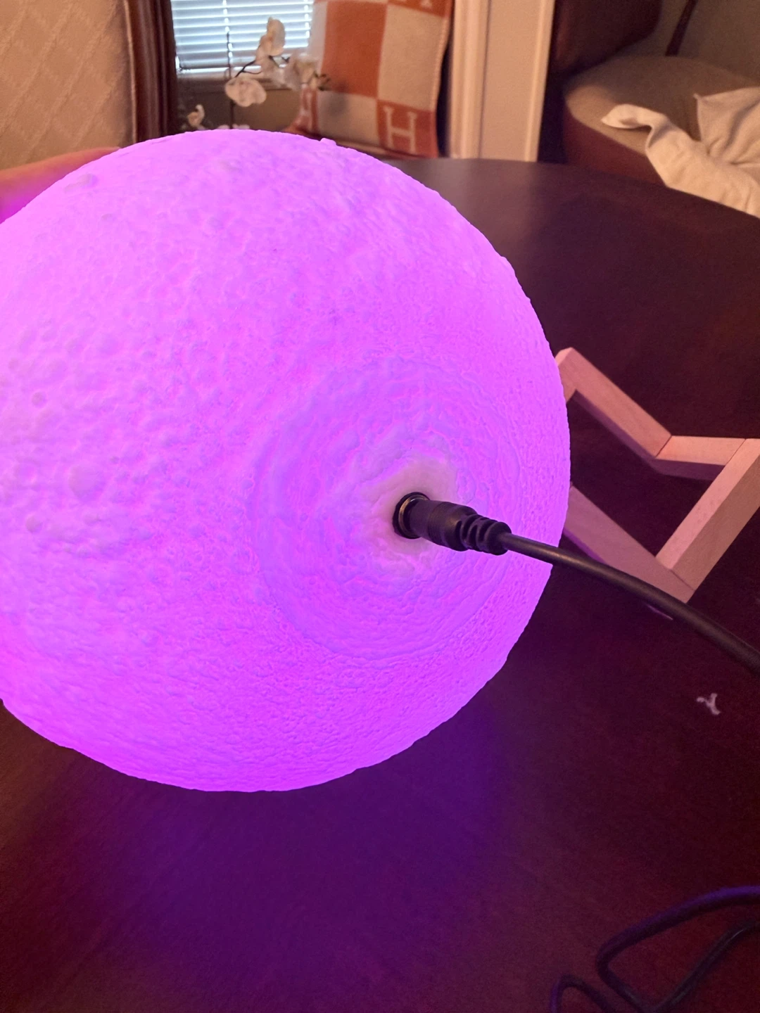 Moon Lamp with Wooden Stand - photo 3