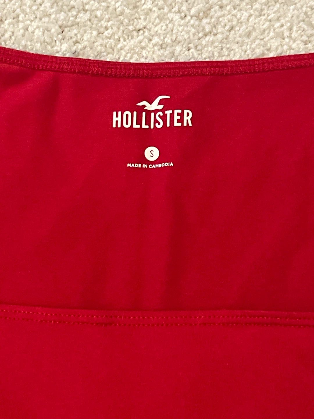 Hollister Red Square Neck Crop Top Size S - photo 3