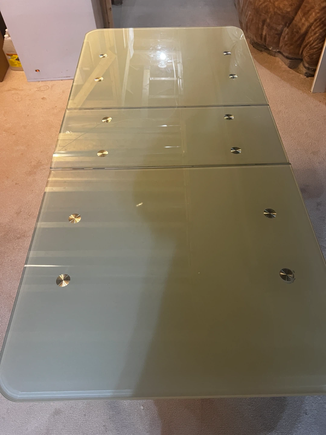 Extendable Glass Dining Table only – Seats up to 8