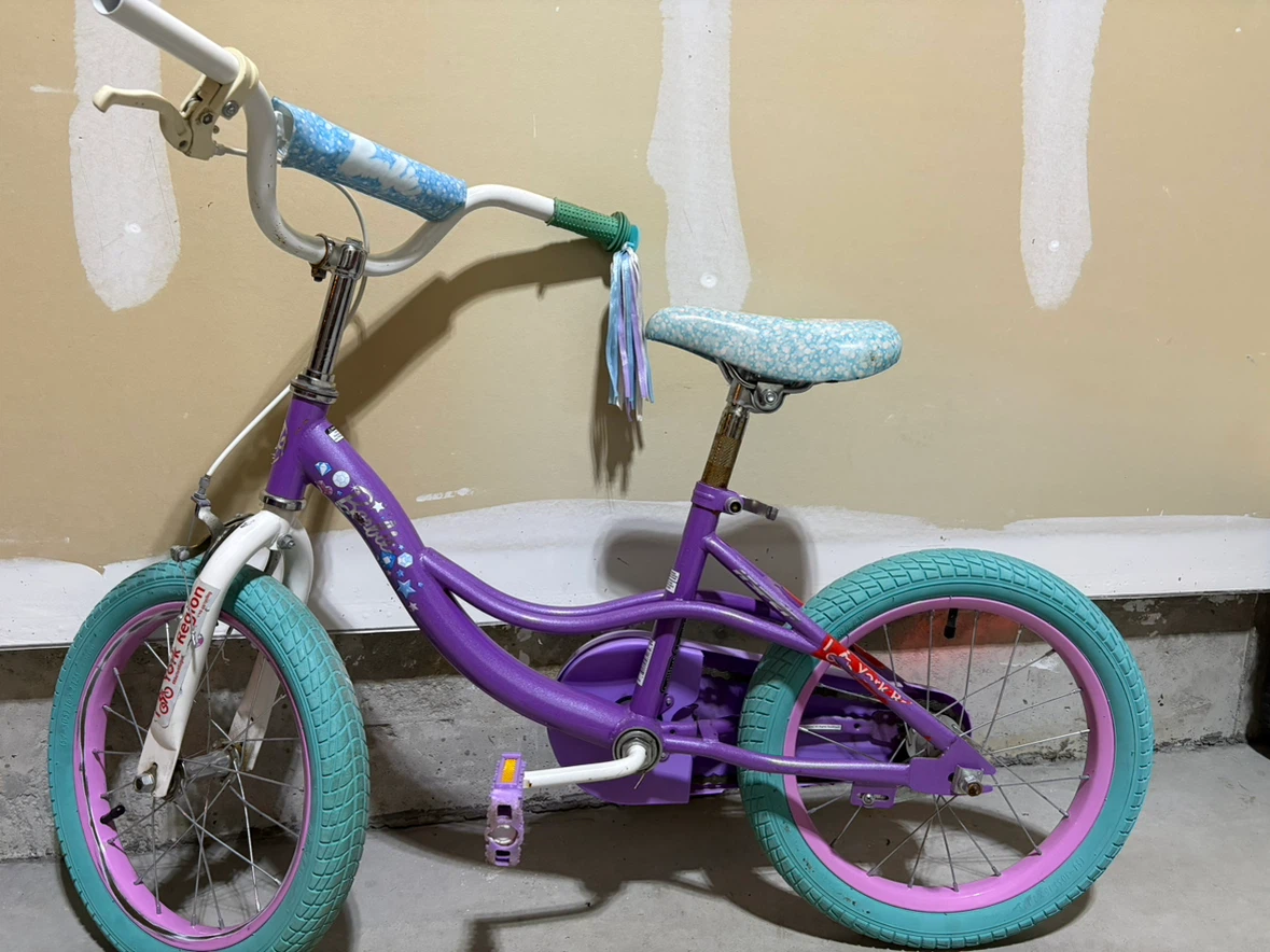 16” Purple and Teal Kids Bike