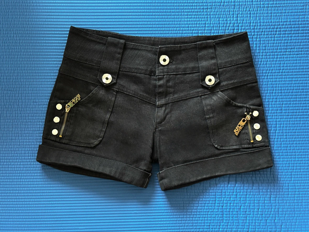 Women's Black Denim Shorts