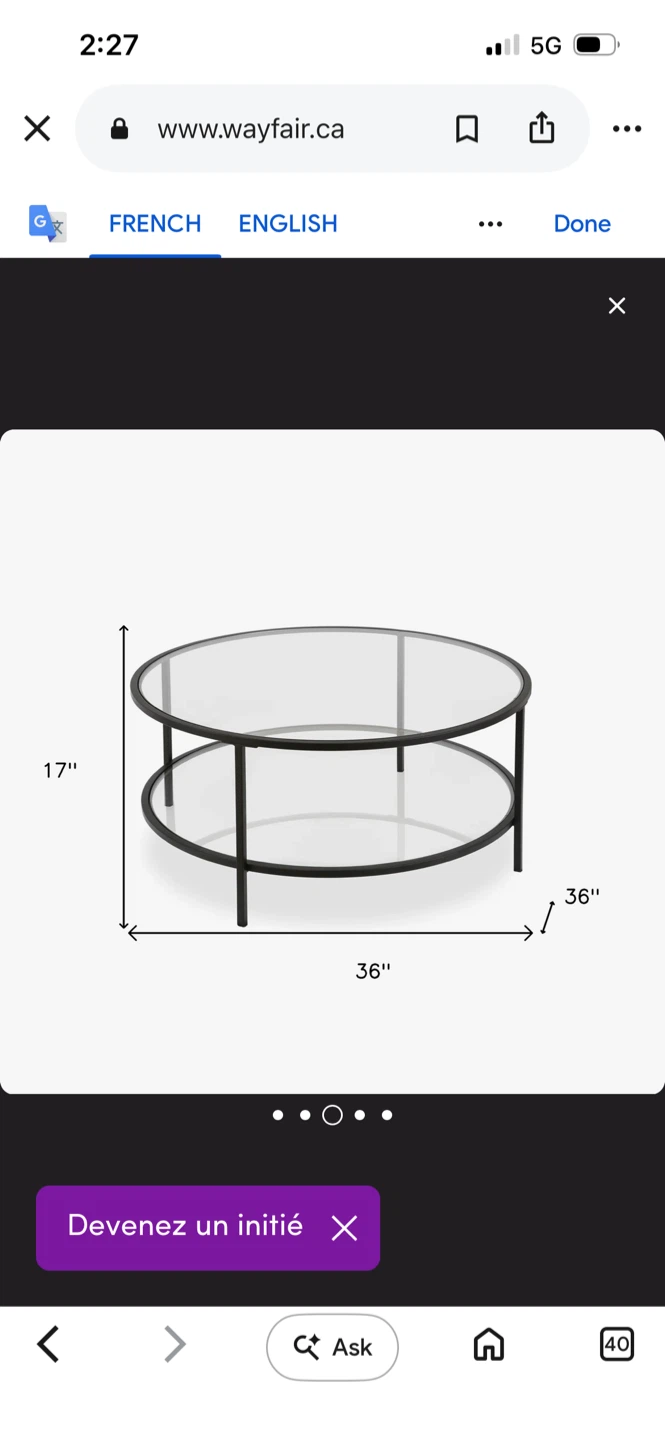 New Glass Top Coffee Table with storage - photo 3