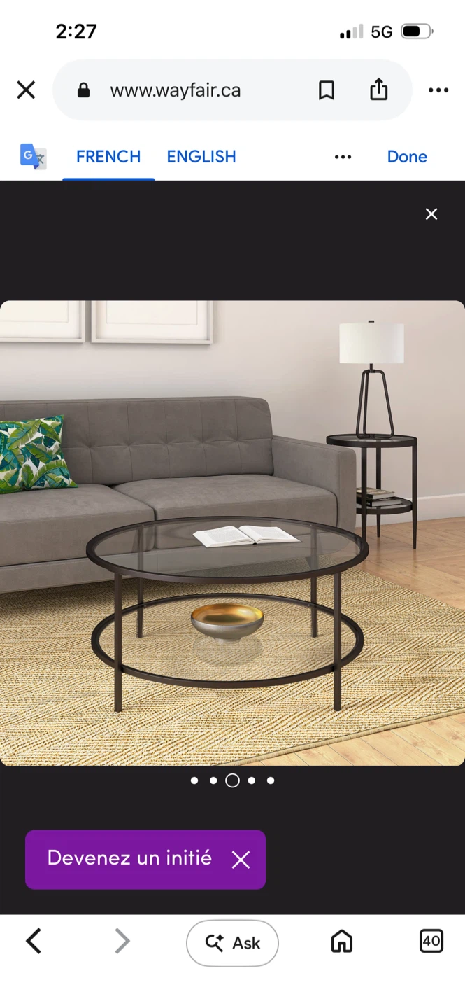 New Glass Top Coffee Table with storage - photo 4