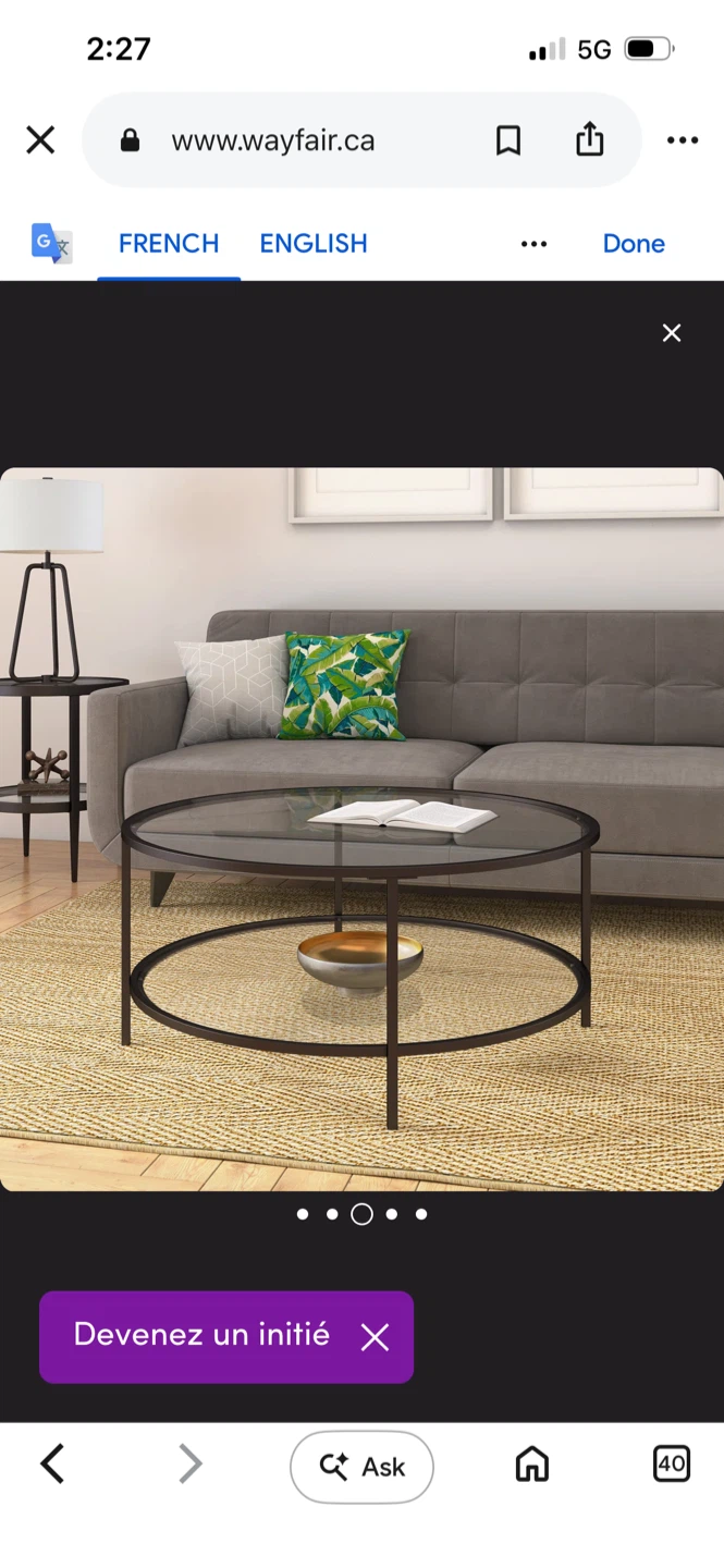 New Glass Top Coffee Table with storage - photo 5