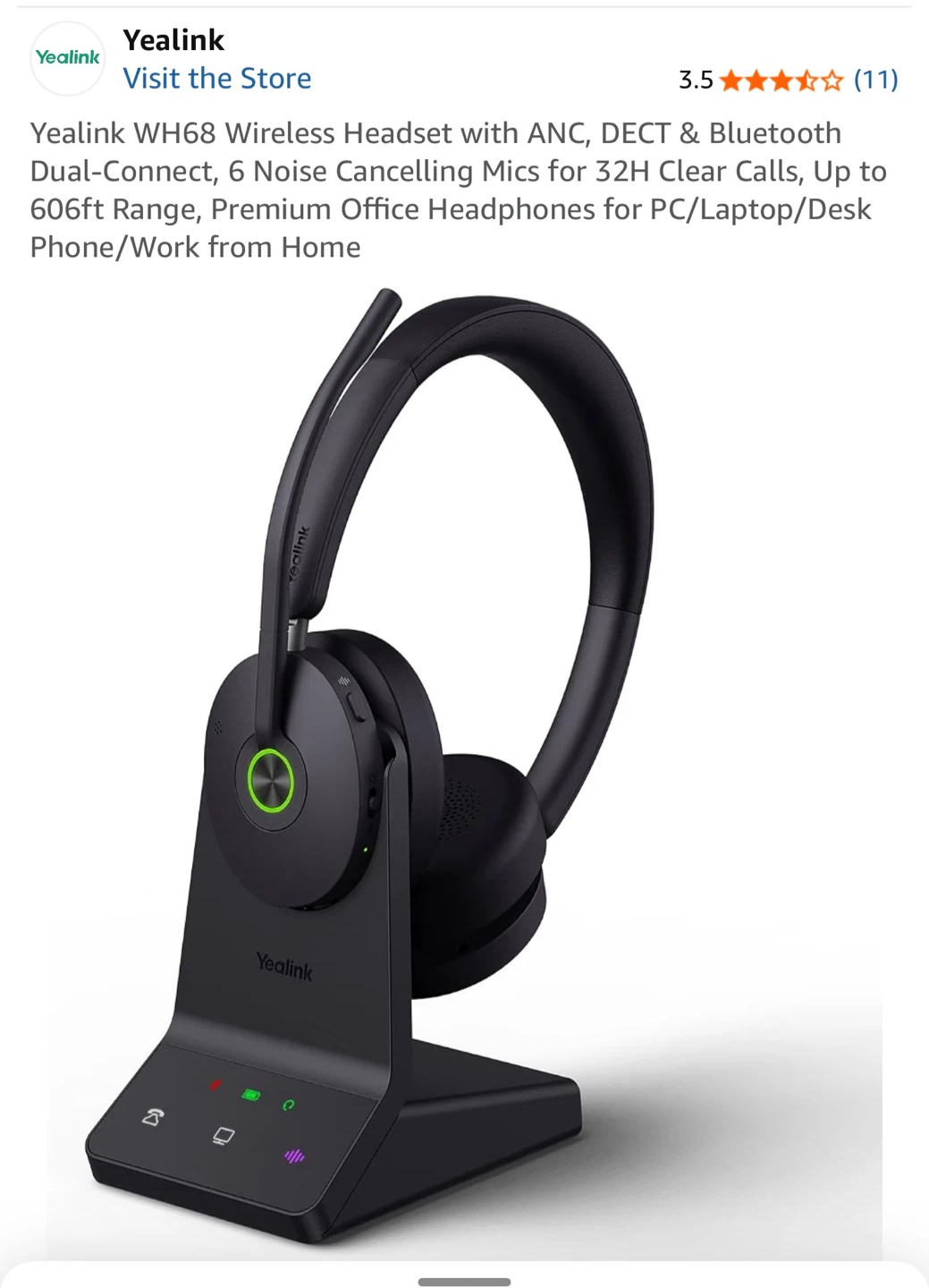 Yealink WH68 DECT Wireless Headset Mono & WH62 Mono - photo 2