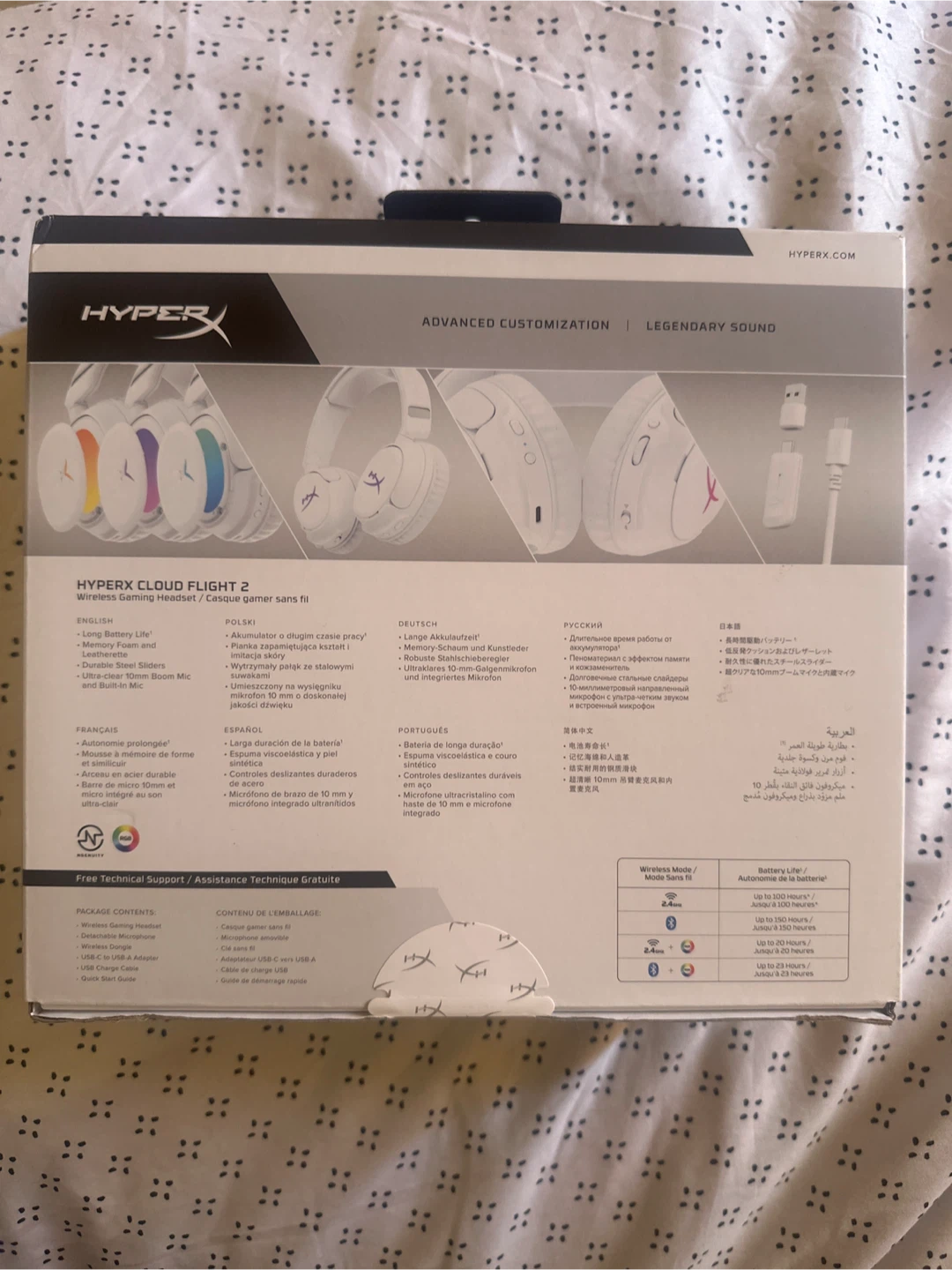 Brand new HyperX Cloud Flight 2 Wireless Gaming Headset - photo 3