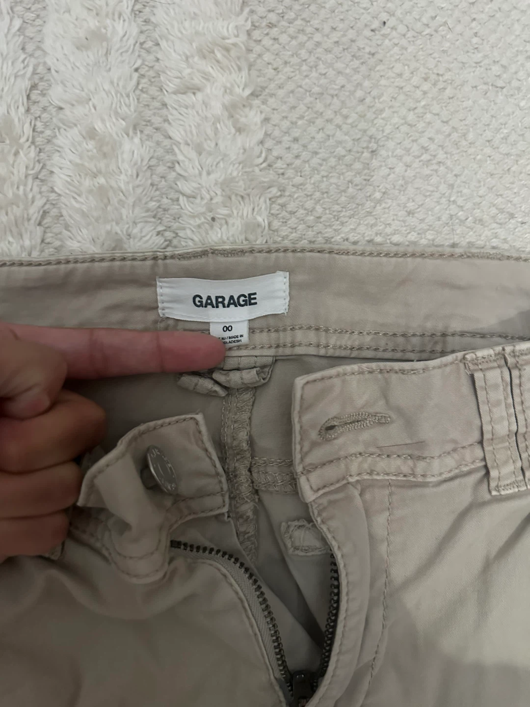 Garage Beige Cargo Pants - Size 00 - photo 2