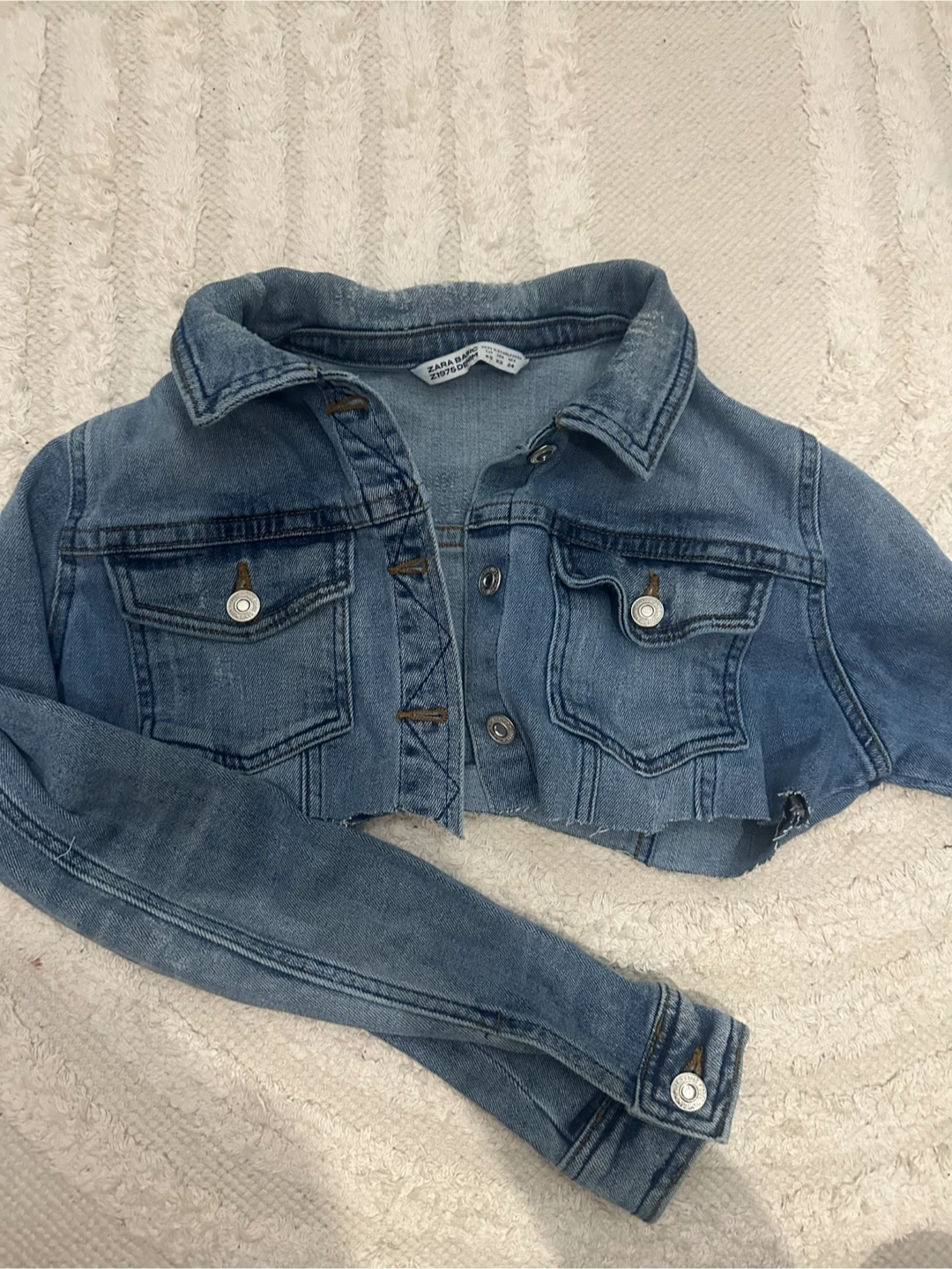 Zara Basic Denim Cropped Jacket - photo 2