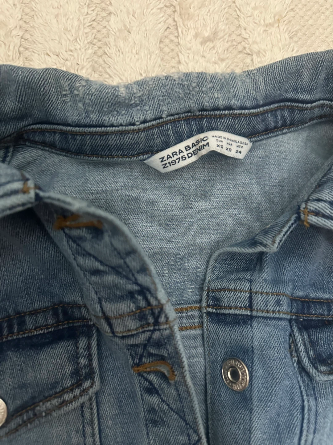 Zara Basic Denim Cropped Jacket - photo 3