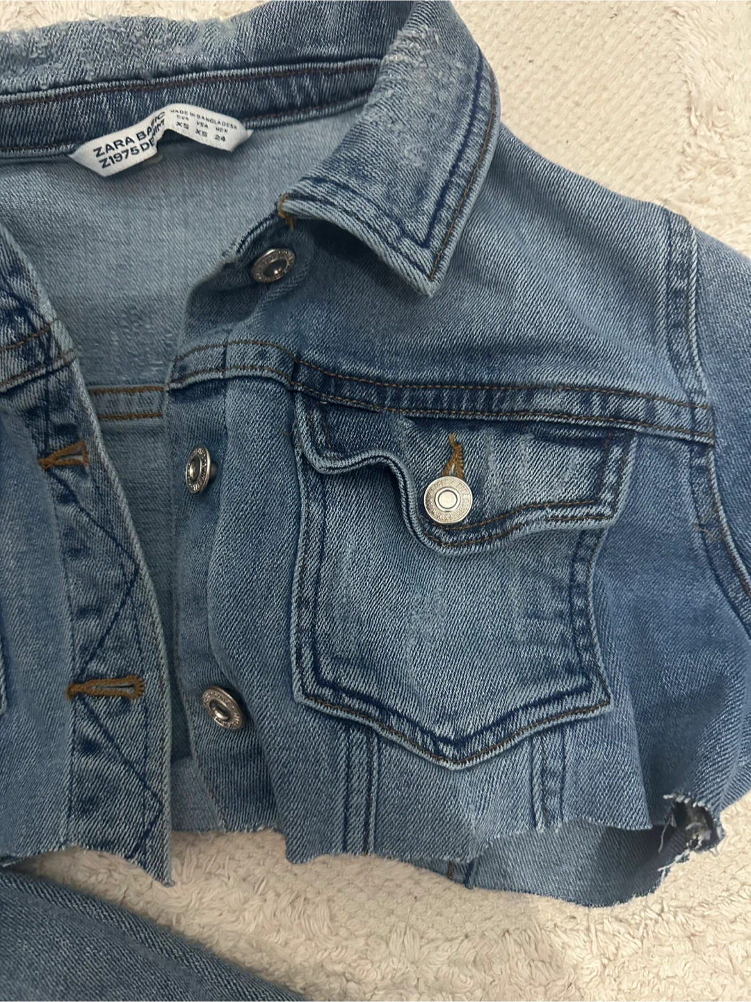 Zara Basic Denim Cropped Jacket - photo 4