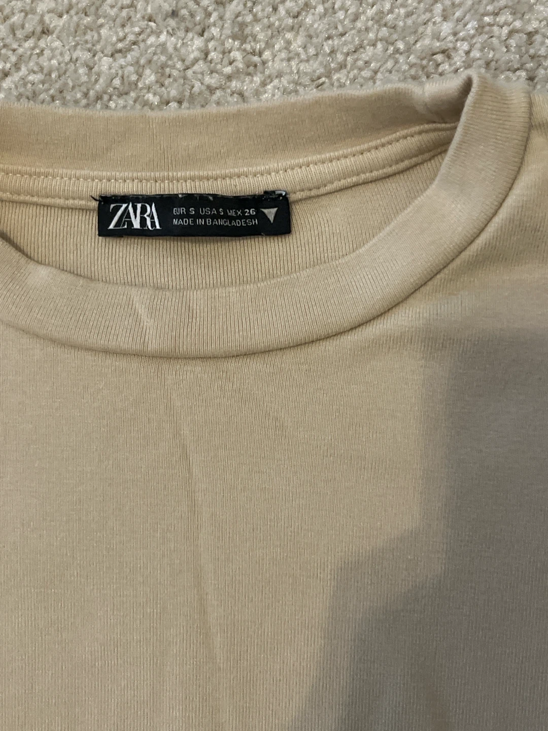 Zara Long Sleeve Beige Bodysuit S - photo 3