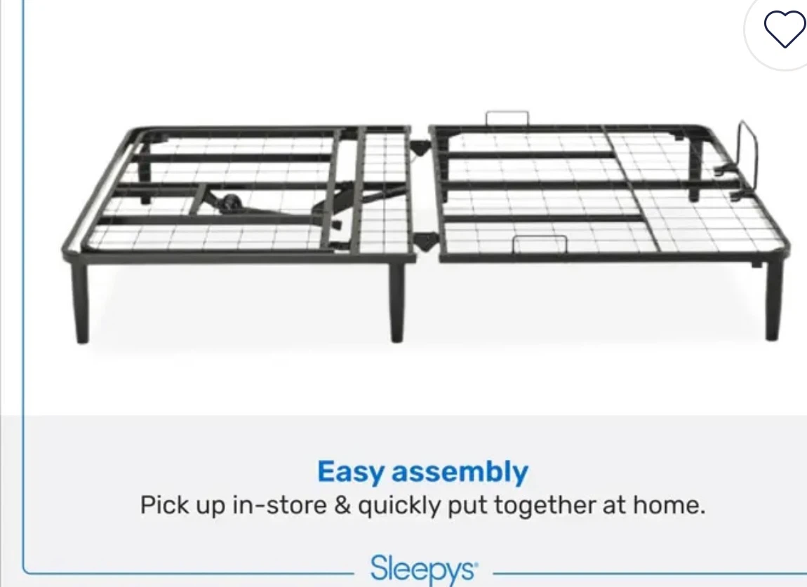 Sleepys Adjustable Bed Frame with Remote