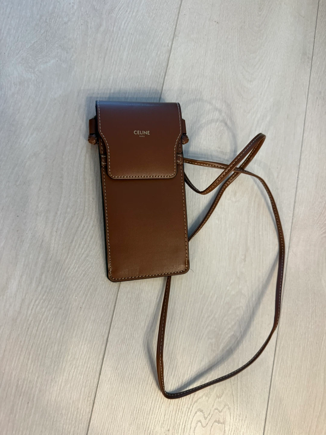 Celine Brown Leather Glasses Pouch - photo 2