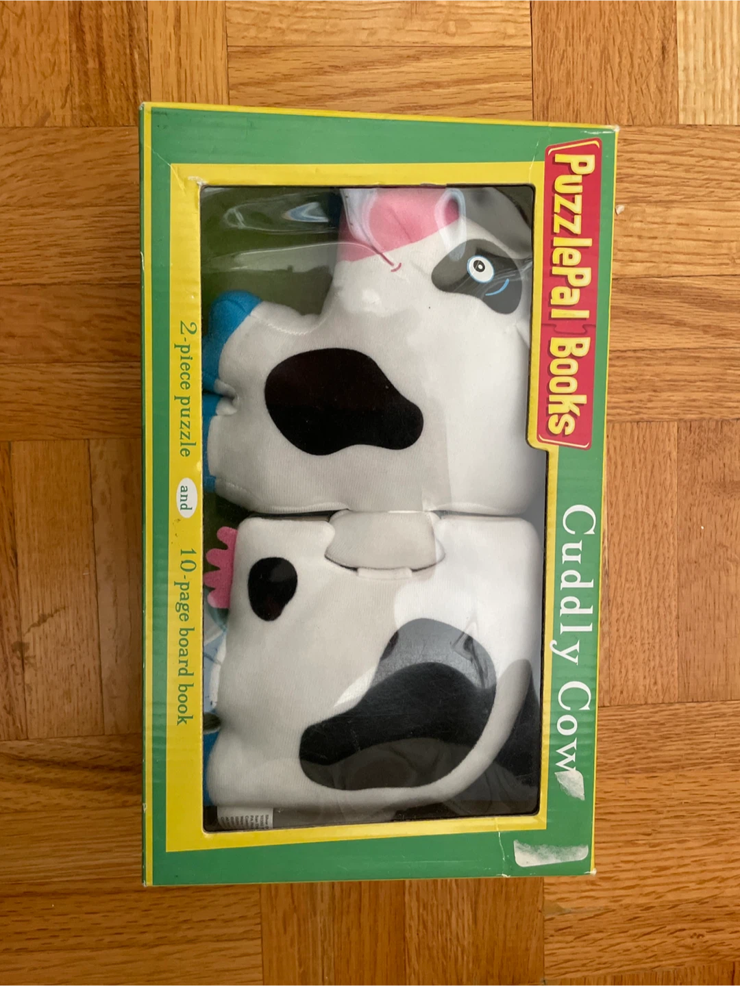 PuzzlePal Books Cuddly Cow 2-Piece Puzzle and Board Book
