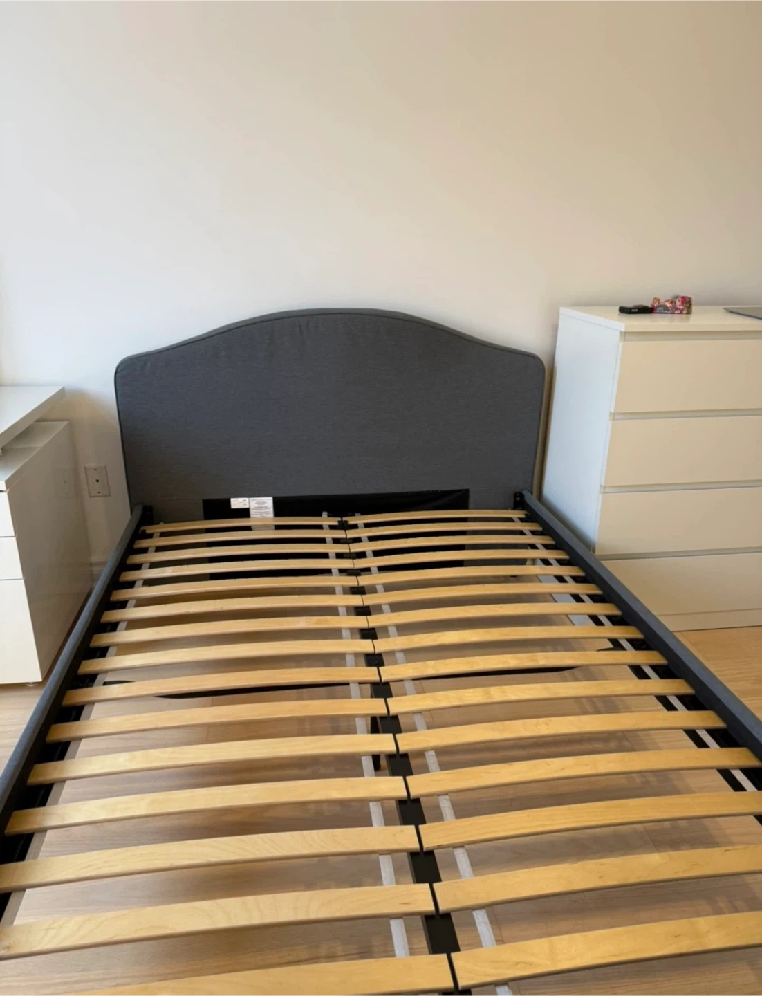 IKEA Grey Fabric Bed